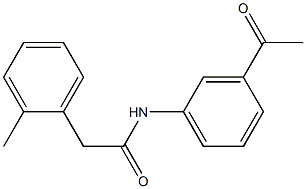 N-(3-acetylphenyl)-2-(2-methylphenyl)acetamide Struktur