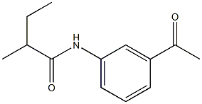 N-(3-acetylphenyl)-2-methylbutanamide Struktur