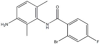 N-(3-amino-2,6-dimethylphenyl)-2-bromo-4-fluorobenzamide Struktur