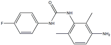 N-(3-amino-2,6-dimethylphenyl)-N'-(4-fluorophenyl)urea Struktur