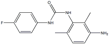 N-(3-amino-2,6-dimethylphenyl)-N'-(4-fluorophenyl)urea,,结构式