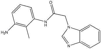 N-(3-amino-2-methylphenyl)-2-(1H-benzimidazol-1-yl)acetamide Struktur
