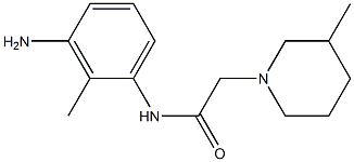 N-(3-amino-2-methylphenyl)-2-(3-methylpiperidin-1-yl)acetamide 化学構造式