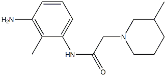 N-(3-amino-2-methylphenyl)-2-(3-methylpiperidin-1-yl)acetamide,,结构式