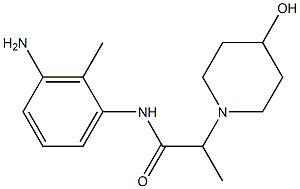 N-(3-amino-2-methylphenyl)-2-(4-hydroxypiperidin-1-yl)propanamide,,结构式