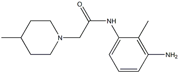 N-(3-amino-2-methylphenyl)-2-(4-methylpiperidin-1-yl)acetamide Structure