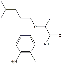N-(3-amino-2-methylphenyl)-2-[(4-methylpentyl)oxy]propanamide Struktur