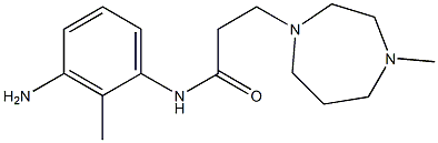 N-(3-amino-2-methylphenyl)-3-(4-methyl-1,4-diazepan-1-yl)propanamide 结构式