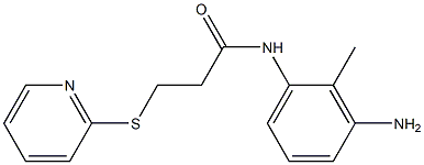 N-(3-amino-2-methylphenyl)-3-(pyridin-2-ylsulfanyl)propanamide Structure