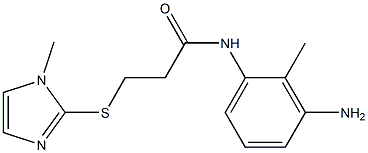 N-(3-amino-2-methylphenyl)-3-[(1-methyl-1H-imidazol-2-yl)sulfanyl]propanamide Structure