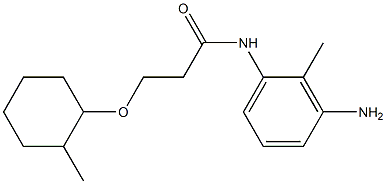 N-(3-amino-2-methylphenyl)-3-[(2-methylcyclohexyl)oxy]propanamide Struktur
