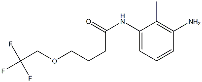 N-(3-amino-2-methylphenyl)-4-(2,2,2-trifluoroethoxy)butanamide Struktur