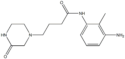 N-(3-amino-2-methylphenyl)-4-(3-oxopiperazin-1-yl)butanamide 结构式