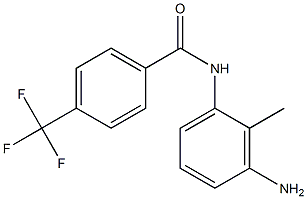 N-(3-amino-2-methylphenyl)-4-(trifluoromethyl)benzamide 化学構造式