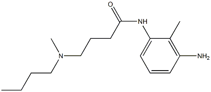 N-(3-amino-2-methylphenyl)-4-[butyl(methyl)amino]butanamide 化学構造式