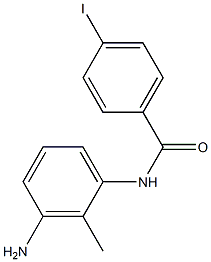 N-(3-amino-2-methylphenyl)-4-iodobenzamide 化学構造式