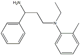 N-(3-amino-3-phenylpropyl)-N-ethyl-2-methylaniline Struktur