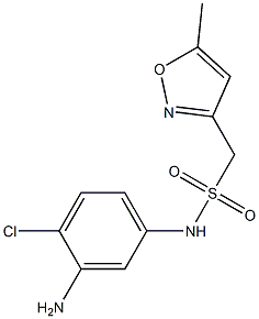 N-(3-amino-4-chlorophenyl)-1-(5-methyl-1,2-oxazol-3-yl)methanesulfonamide Structure