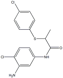 N-(3-amino-4-chlorophenyl)-2-[(4-chlorophenyl)sulfanyl]propanamide 结构式