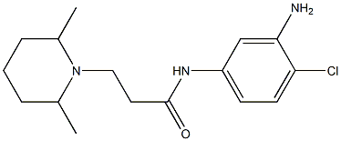 N-(3-amino-4-chlorophenyl)-3-(2,6-dimethylpiperidin-1-yl)propanamide Struktur