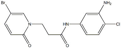 N-(3-amino-4-chlorophenyl)-3-(5-bromo-2-oxo-1,2-dihydropyridin-1-yl)propanamide,,结构式