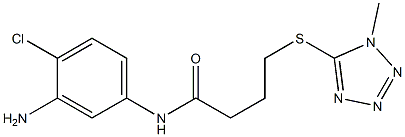 N-(3-amino-4-chlorophenyl)-4-[(1-methyl-1H-1,2,3,4-tetrazol-5-yl)sulfanyl]butanamide Structure