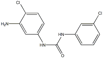 N-(3-amino-4-chlorophenyl)-N'-(3-chlorophenyl)urea,,结构式