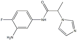 N-(3-amino-4-fluorophenyl)-2-(1H-imidazol-1-yl)propanamide Struktur