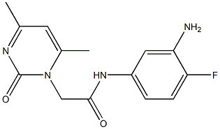N-(3-amino-4-fluorophenyl)-2-(4,6-dimethyl-2-oxopyrimidin-1(2H)-yl)acetamide Struktur