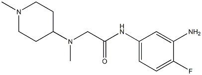 N-(3-amino-4-fluorophenyl)-2-[methyl(1-methylpiperidin-4-yl)amino]acetamide Struktur