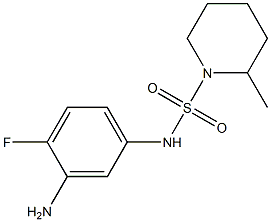 N-(3-amino-4-fluorophenyl)-2-methylpiperidine-1-sulfonamide,,结构式