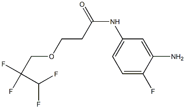 N-(3-amino-4-fluorophenyl)-3-(2,2,3,3-tetrafluoropropoxy)propanamide Struktur