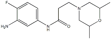 N-(3-amino-4-fluorophenyl)-3-(2,6-dimethylmorpholin-4-yl)propanamide Struktur