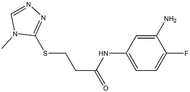 N-(3-amino-4-fluorophenyl)-3-[(4-methyl-4H-1,2,4-triazol-3-yl)sulfanyl]propanamide Structure