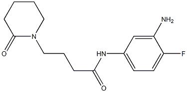 N-(3-amino-4-fluorophenyl)-4-(2-oxopiperidin-1-yl)butanamide Structure