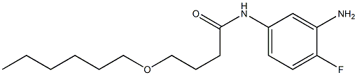 N-(3-amino-4-fluorophenyl)-4-(hexyloxy)butanamide 化学構造式