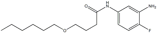 N-(3-amino-4-fluorophenyl)-4-(hexyloxy)butanamide Struktur