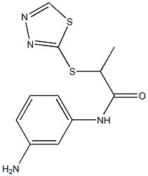 N-(3-aminophenyl)-2-(1,3,4-thiadiazol-2-ylsulfanyl)propanamide 结构式