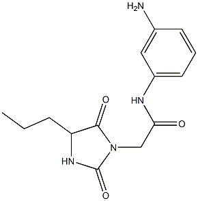 N-(3-aminophenyl)-2-(2,5-dioxo-4-propylimidazolidin-1-yl)acetamide Structure
