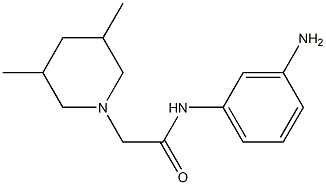 N-(3-aminophenyl)-2-(3,5-dimethylpiperidin-1-yl)acetamide 化学構造式