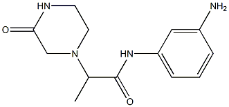 N-(3-aminophenyl)-2-(3-oxopiperazin-1-yl)propanamide Struktur