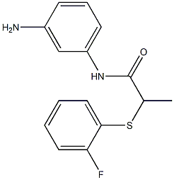 N-(3-aminophenyl)-2-[(2-fluorophenyl)sulfanyl]propanamide Structure