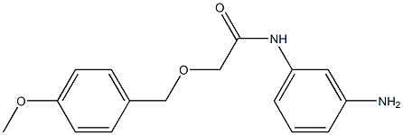 N-(3-aminophenyl)-2-[(4-methoxyphenyl)methoxy]acetamide Struktur