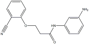N-(3-aminophenyl)-3-(2-cyanophenoxy)propanamide 化学構造式