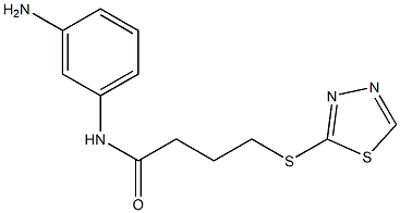 N-(3-aminophenyl)-4-(1,3,4-thiadiazol-2-ylsulfanyl)butanamide Structure