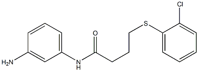 N-(3-aminophenyl)-4-[(2-chlorophenyl)sulfanyl]butanamide Structure