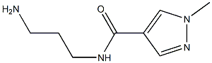 N-(3-aminopropyl)-1-methyl-1H-pyrazole-4-carboxamide 结构式