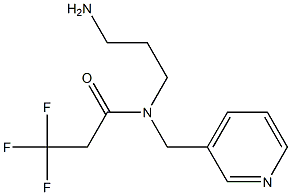 N-(3-aminopropyl)-3,3,3-trifluoro-N-(pyridin-3-ylmethyl)propanamide,,结构式