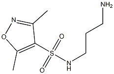 N-(3-aminopropyl)-3,5-dimethyl-1,2-oxazole-4-sulfonamide,,结构式