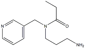 N-(3-aminopropyl)-N-(pyridin-3-ylmethyl)propanamide 结构式